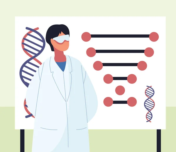 Genetická DNA vědecká — Stockový vektor