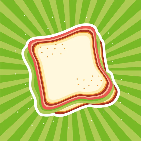 Sandwich-Essen frisch — Stockvektor