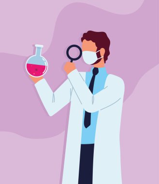 Bilim adamı laboratuvar analizi