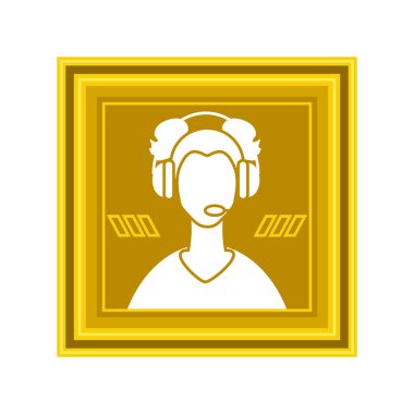 Kulaklıklı kadın avatar