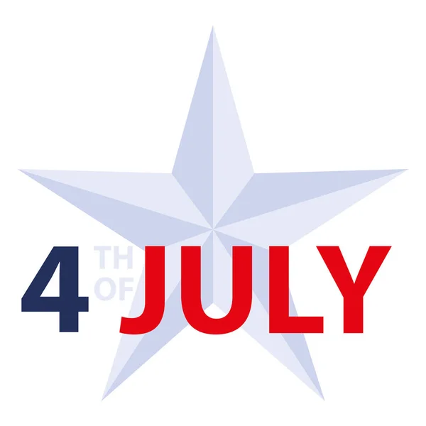 Celebração da estrela de 4 de julho — Vetor de Stock