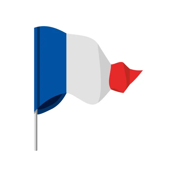 Frankreich-Dreieck-Flagge — Stockvektor