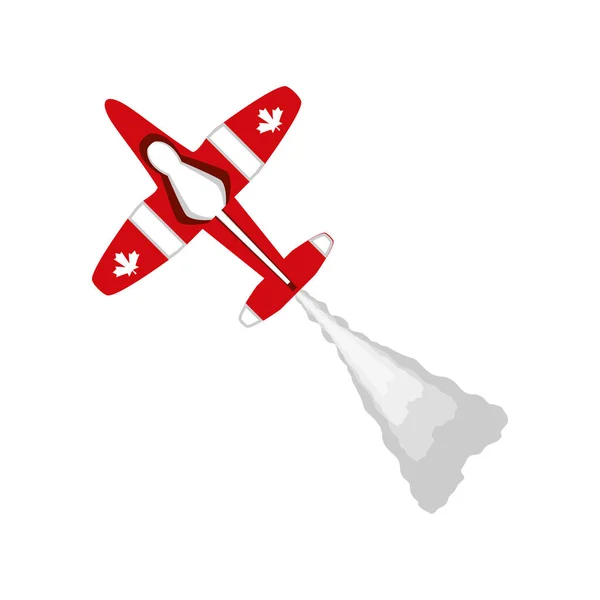Canadian airplane flying — Stock Vector