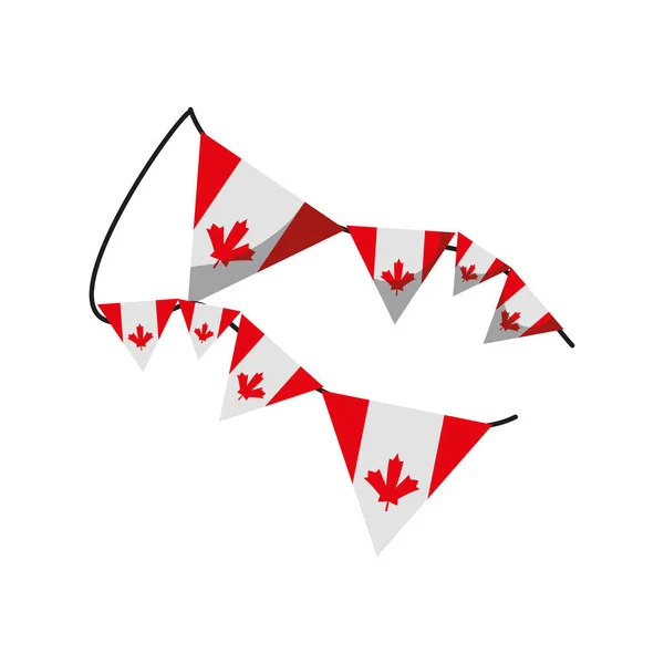 Dekoration kanadischer Wimpel — Stockvektor