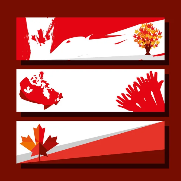 Canadees onafhankelijkheidsspandoek — Stockvector