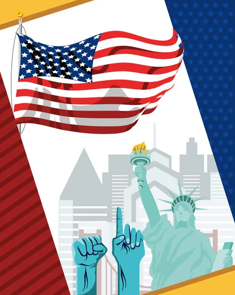 Independência da liberdade americana — Vetor de Stock