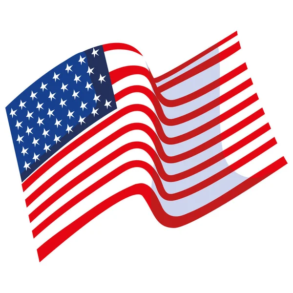 Waving american flag — Stock Vector