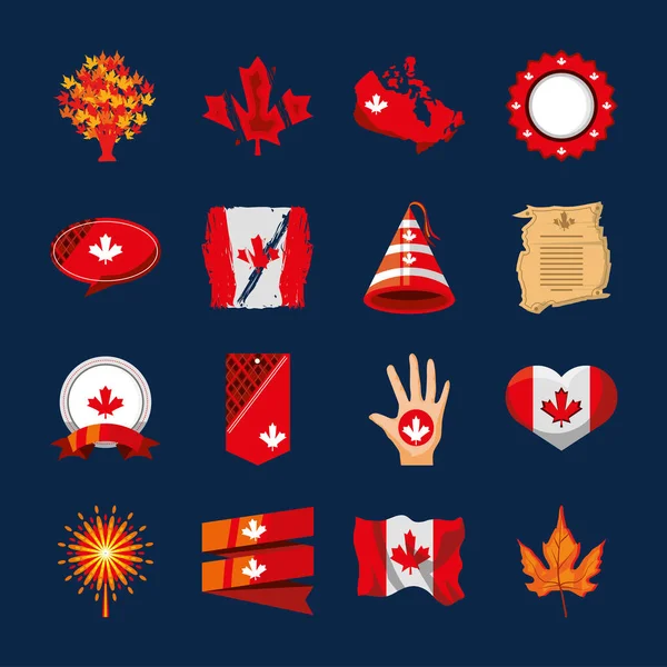 Set of canada day — Stock Vector