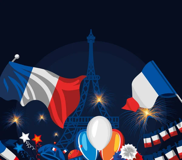 Bastille day party — Stock Vector