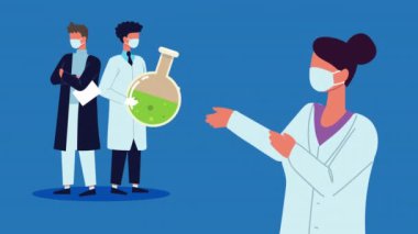 takım bilim adamları laboratuvar çalışanları karakterleri