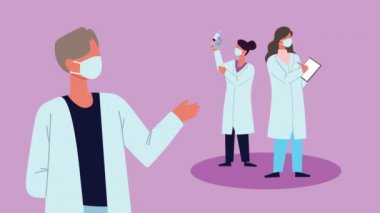 Ekip çalışanları canlandırılmış karakterler