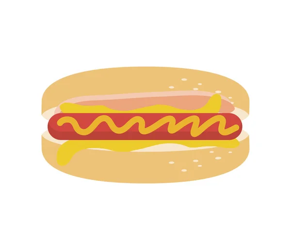 Cachorro-quente fast food — Vetor de Stock
