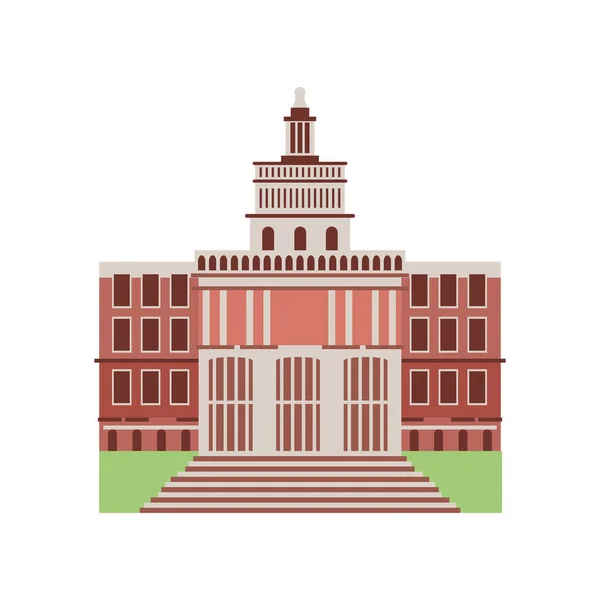 Edificio fachada clásico — Vector de stock