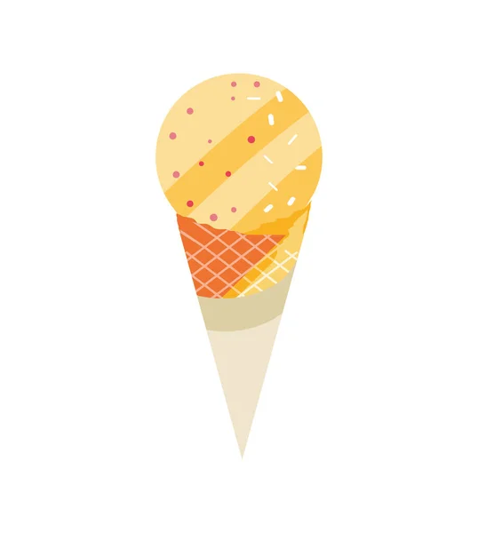 Ice cream cone with sprinkles — Stock Vector