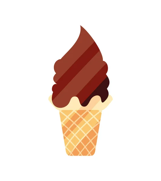 Helado de chocolate — Vector de stock