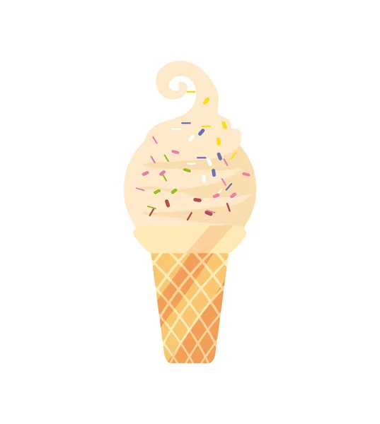 Crème glacée avec saupoudrer — Image vectorielle