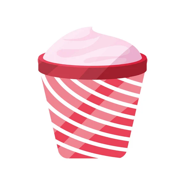 Helado en una taza — Vector de stock