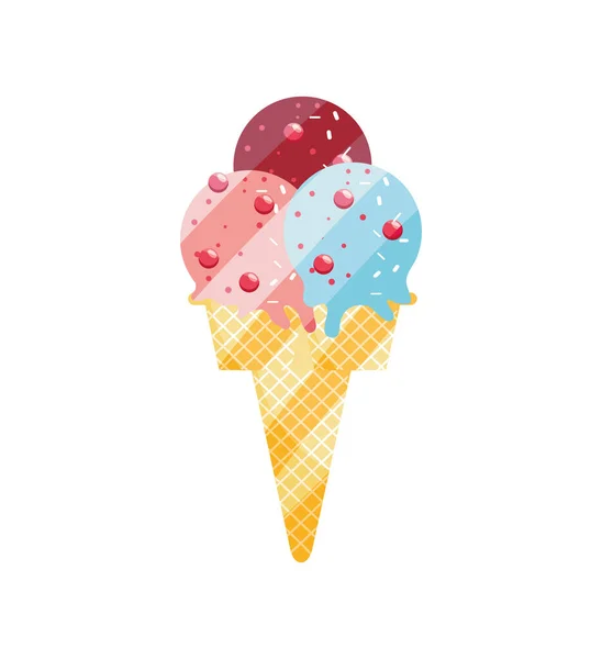 冰淇淋加薯片巧克力 — 图库矢量图片