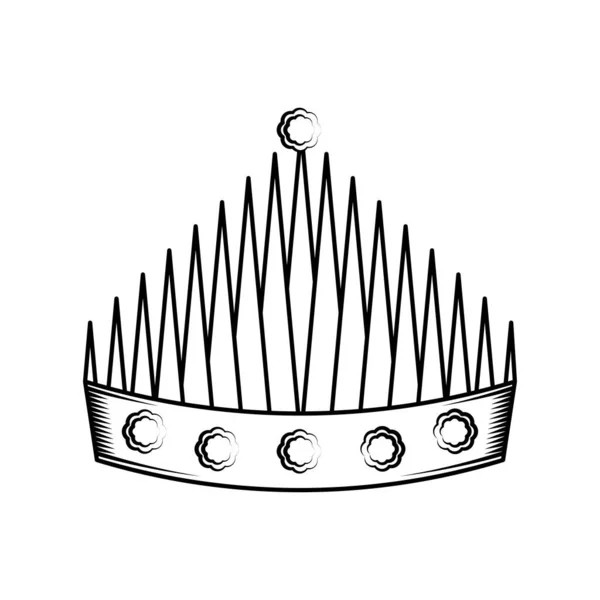 Couronne insigne royauté — Image vectorielle