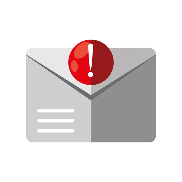 Alerta de correo electrónico spam — Vector de stock