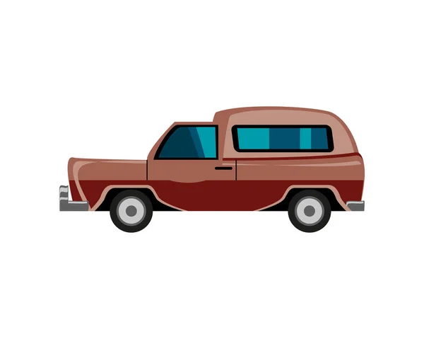 Van retro transporte — Vetor de Stock