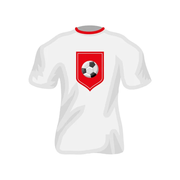 Camiseta de fútbol con emblema — Archivo Imágenes Vectoriales