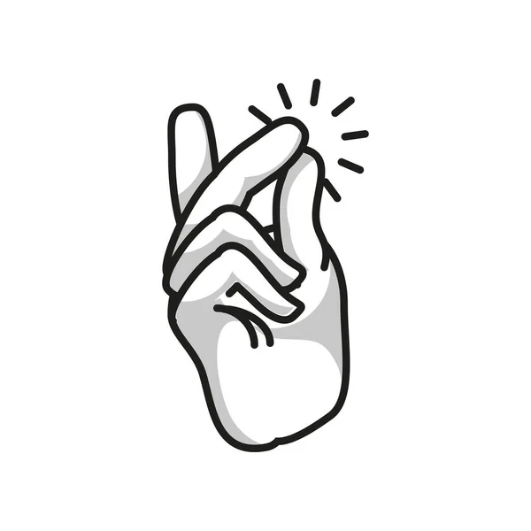 Chasquido gesto del dedo — Vector de stock