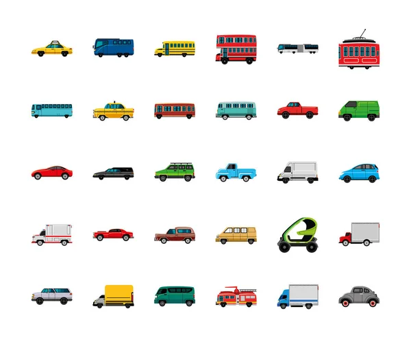 Transporte de vehículos diferentes — Vector de stock
