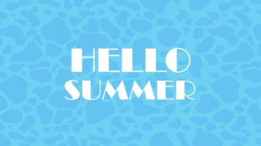 Merhaba yaz harfleri Su animasyonu