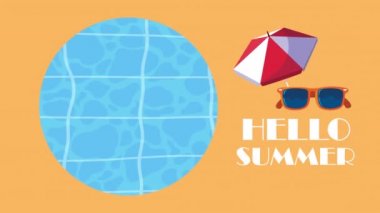 Merhaba, şemsiyeli ve güneş gözlüklü yaz mektupları.