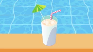 Bilardoda hindistan cevizi suyu kokteyli