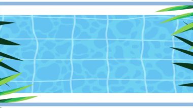 Havuzda balonla yaz sezonu sahnesi