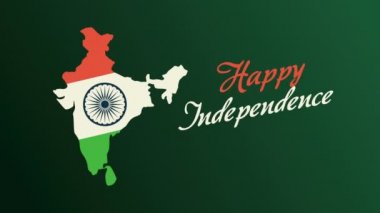 Hindistan 'ın bağımsızlık günü harfleri ve haritası