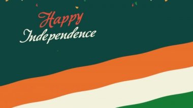 Hindistan 'ın bağımsızlık günü yazıları ve bayrağı