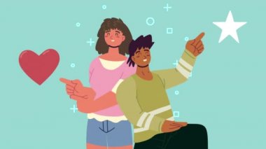 Genç çiftler, canlandırılmış karakterleri etkiler.