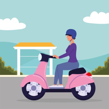 woman rider on motorcycle