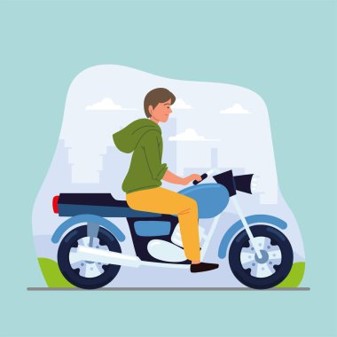 guy rider on motorbike