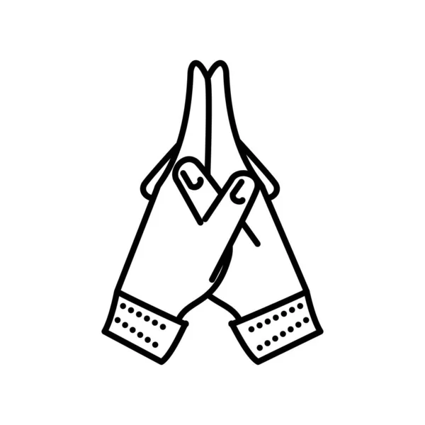 Hand in yoga ksepana — Stockvector