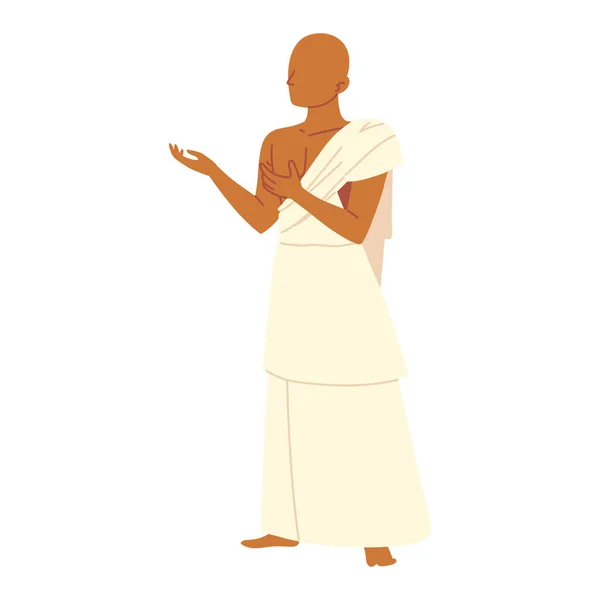 Hombre usando ihram ropa hajj — Vector de stock