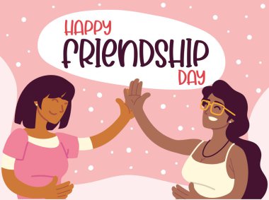 Mutlu kadınlar elele tutuşur