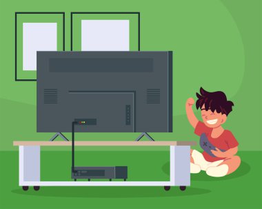 Video oyunu oynayan çocuk