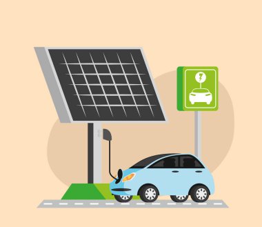 Güneş paneli şarjlı elektrikli araba
