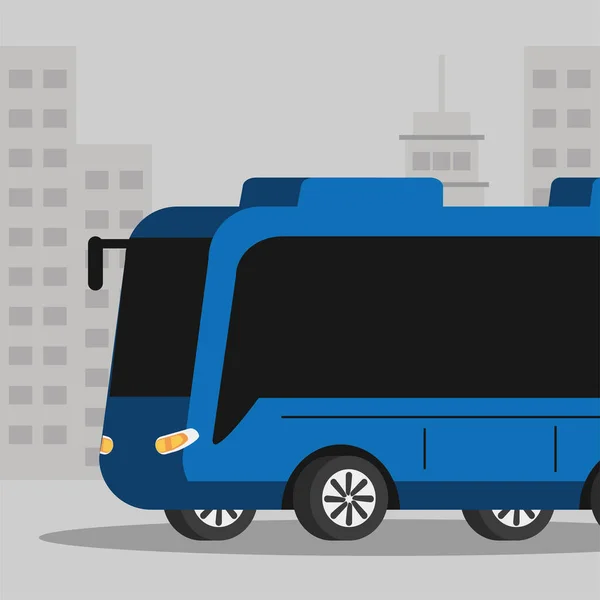 Autobus blu pubblico — Vettoriale Stock