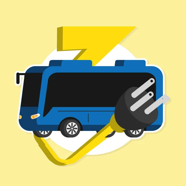 Elektryczny transport autobusowy — Wektor stockowy