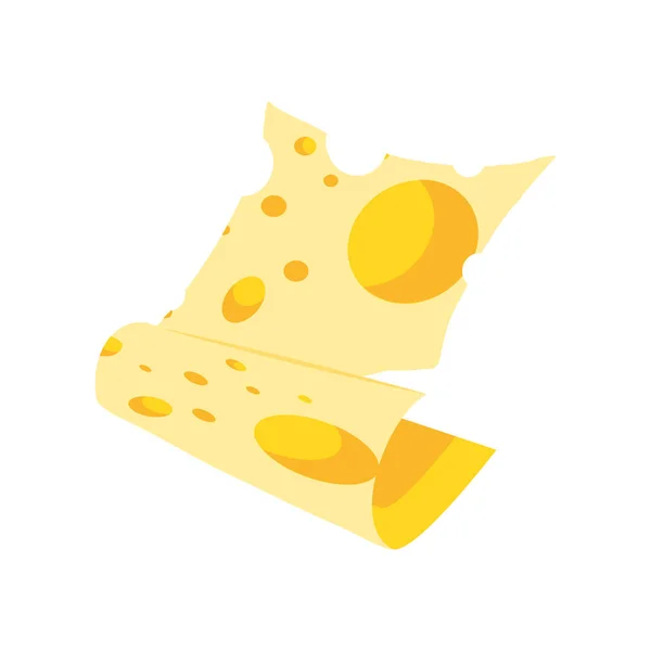 Fatia de queijo suíço — Vetor de Stock