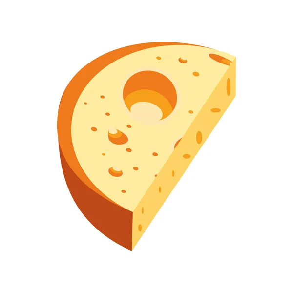 新鲜奶酪片 — 图库矢量图片