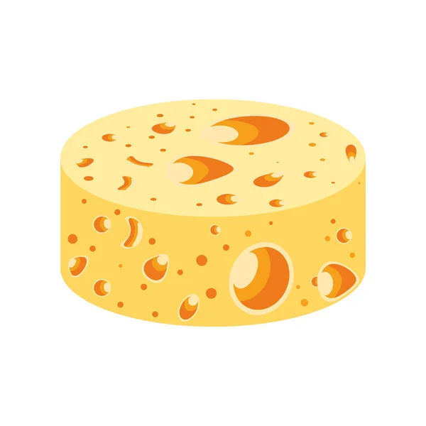 Round cheese food — Stock Vector