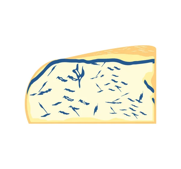 Tranche de fromage bleu — Image vectorielle