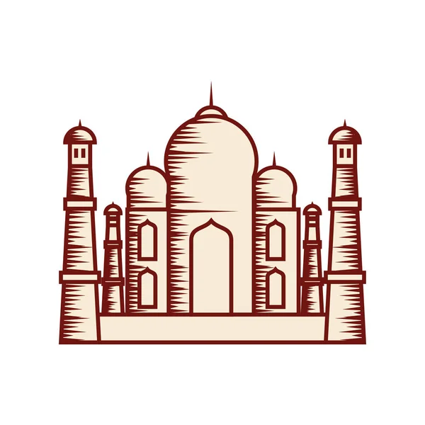 Taj mahal india hito — Archivo Imágenes Vectoriales