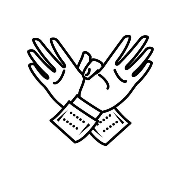 Main dans le yoga mudra garuda — Image vectorielle